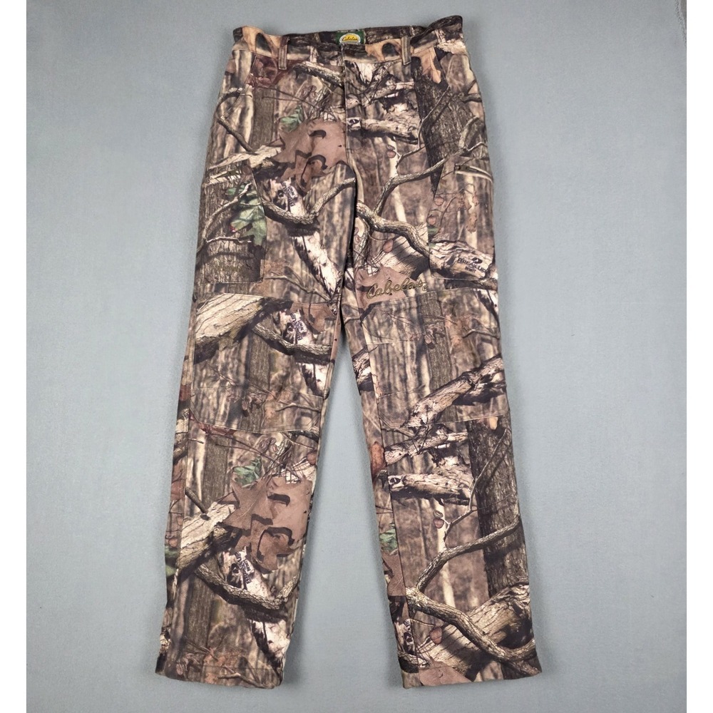 Cabela's Microtex Pants Mens 32 Camo Insulated Fleece Mossy Oak Breakup Infinity
